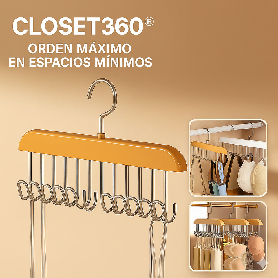 Ganchos Organizadores Closet 360® - 4 Piezas