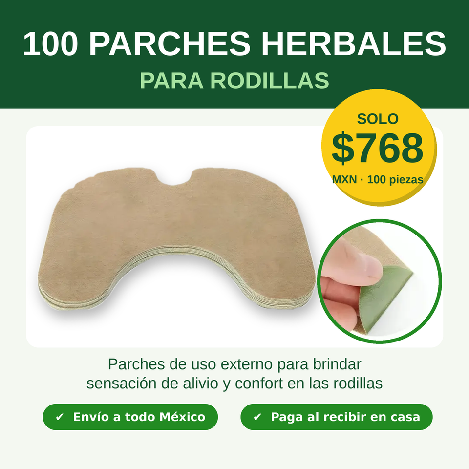 100 Parches Herbales para RODILLA